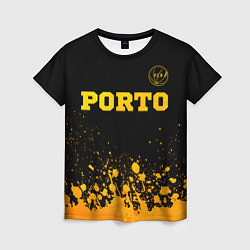 Женская футболка Porto - gold gradient: символ сверху