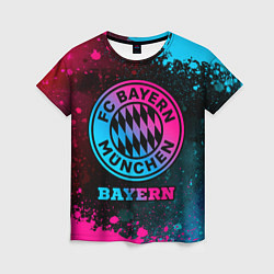 Женская футболка Bayern - neon gradient
