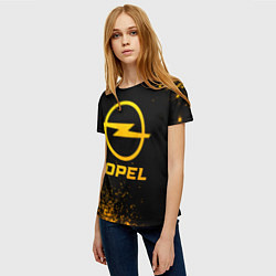 Футболка женская Opel - gold gradient, цвет: 3D-принт — фото 2