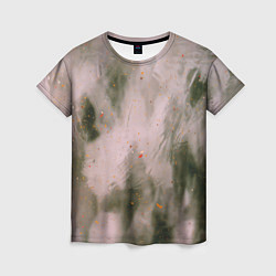 Женская футболка Абстрактный туман и следы красок