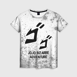 Женская футболка JoJo Bizarre Adventure glitch на светлом фоне