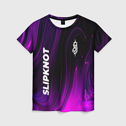 Женская футболка Slipknot violet plasma