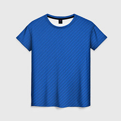 Женская футболка Плетёная синяя ткань - паттерн