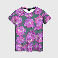 Женская футболка Яркие хризантемы