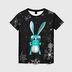 Женская футболка Cheeky rabbit celebrates the new year