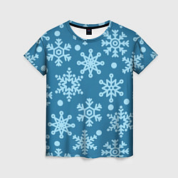 Женская футболка Blue snow