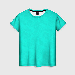 Женская футболка Яркий бирюзовый текстурированный