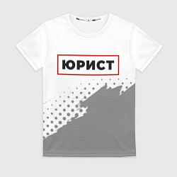 Футболка женская Юрист - в красной рамке на светлом, цвет: 3D-принт