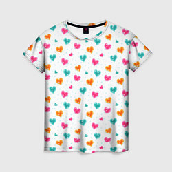 Женская футболка Горячие сердца