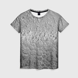 Женская футболка Серая поверхность жидкой планеты