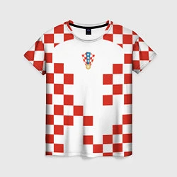 Футболка женская Форма сборной Хорватии, цвет: 3D-принт