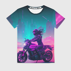 Футболка женская Cyberpunk moto, цвет: 3D-принт