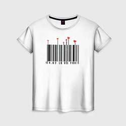 Футболка женская Barcode love you, цвет: 3D-принт