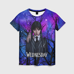 Женская футболка Wednesday background