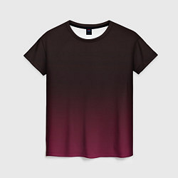 Женская футболка Темно-малиновый градиент