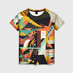 Женская футболка Авангардная геометрическая композиция