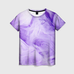 Футболка женская Абстрактный фиолетовый облачный дым, цвет: 3D-принт