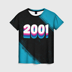 Женская футболка Made in 2001: vintage art