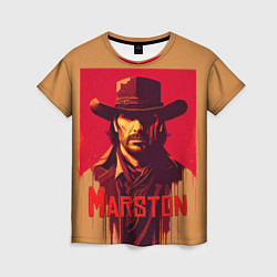 Футболка женская John Marston poster, цвет: 3D-принт