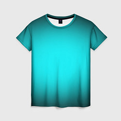 Женская футболка Неоновый синий градиент