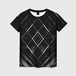 Женская футболка Hexagon Black