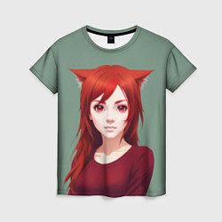 Женская футболка Cute Catgirl