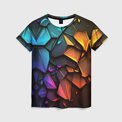 Женская футболка Неоновая абстрактная чешуя дракона