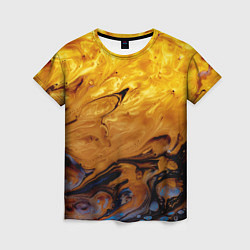 Женская футболка Абстрактное жидкое золото