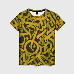 Женская футболка Gold Calligraphic