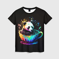 Женская футболка Панда в кружке