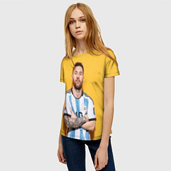Футболка женская Lionel Messi 10, цвет: 3D-принт — фото 2