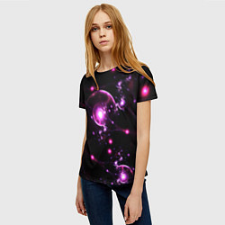 Футболка женская Midjourney нейроны в космосе, цвет: 3D-принт — фото 2