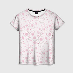 Женская футболка Нежные , весенние цветы