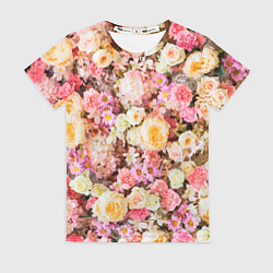 Футболка женская Тысяча цветов, цвет: 3D-принт