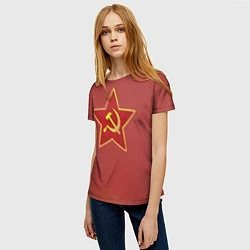 Футболка женская Советская звезда, цвет: 3D-принт — фото 2