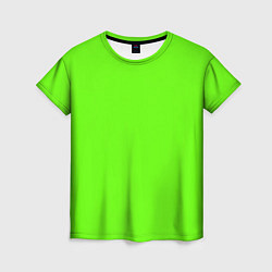 Футболка женская Кислотный зеленый, цвет: 3D-принт
