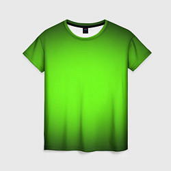 Женская футболка Кислотный зеленый с градиентом