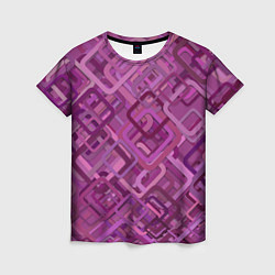 Женская футболка Фиолетовые диагонали