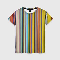 Женская футболка Абстрактное множество разноцветных листов