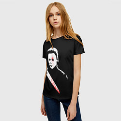 Футболка женская Майкл Майерс, цвет: 3D-принт — фото 2