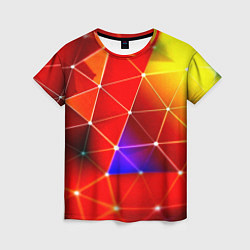Футболка женская Digital triangle abstract, цвет: 3D-принт