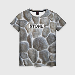 Женская футболка Стенка из камня