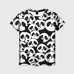Женская футболка Весёлые панды