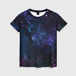 Женская футболка Сияние галактик Космос