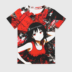 Женская футболка Девушка-Аниме Кубизм