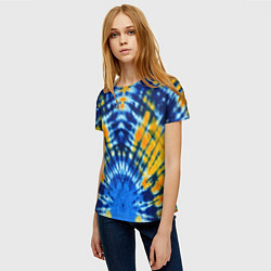Футболка женская Tie dye стиль хиппи, цвет: 3D-принт — фото 2