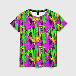 Женская футболка Абстрактные кактусы