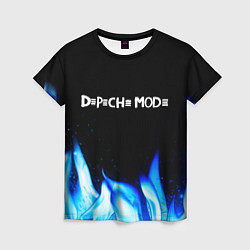 Футболка женская Depeche Mode blue fire, цвет: 3D-принт