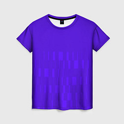 Женская футболка Паттерн в стиле модерн синий тусклый