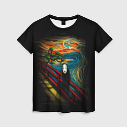Женская футболка Унесенные призраками Безликий бог в стиле Ван Гога